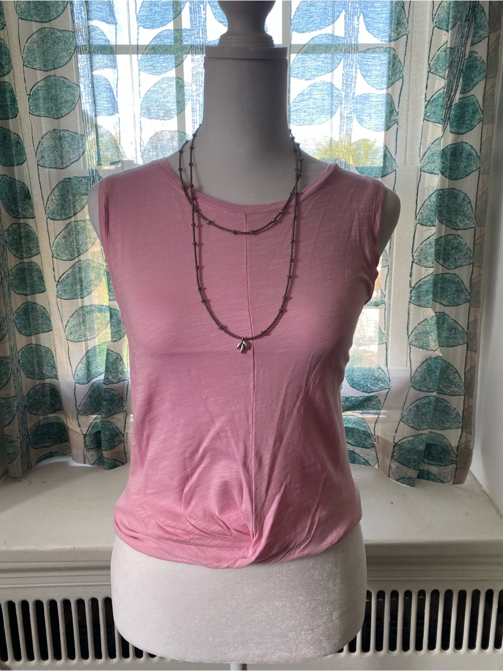 Sanctuary Pink Sleeveless Knot-Front Tank